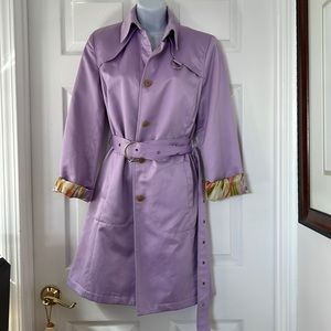 Terry Lewis lavender trench coat
